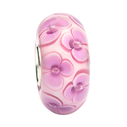Ogerbeads Violetta Pink Clover pink glass Bead by The Alternative Bead. Your official Ogerbeads Retailer from Germany