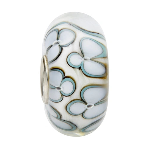 Ogerbeads Winter Bliss Flowers white; floral glass Bead by The Alternative Bead. Your official Ogerbeads Retailer from Germany
