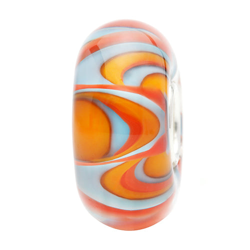 Ogerbeads Sea BlueRasp Vortessa orange and blue glass Bead by The Alternative Bead. Your official Ogerbeads Retailer from Germany