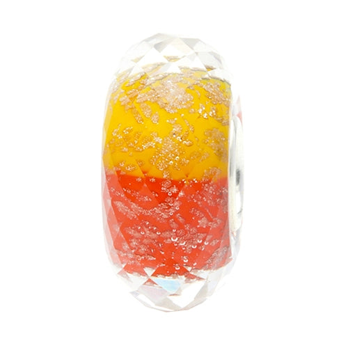 Ogerbeads Orange Amber Pixiedust Fragments orange and red and gold glass Bead by The Alternative Bead. Your official Ogerbeads Retailer from Germany