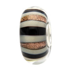 Ogerbeads Threads of Gold black; white; gold glass Bead by The Alternative Bead. Your official Ogerbeads Retailer from Germany