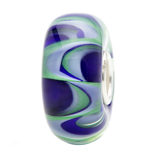Ogerbeads Ocean Whisper Vortessa blue and green glass Bead by The Alternative Bead. Your official Ogerbeads Retailer from Germany