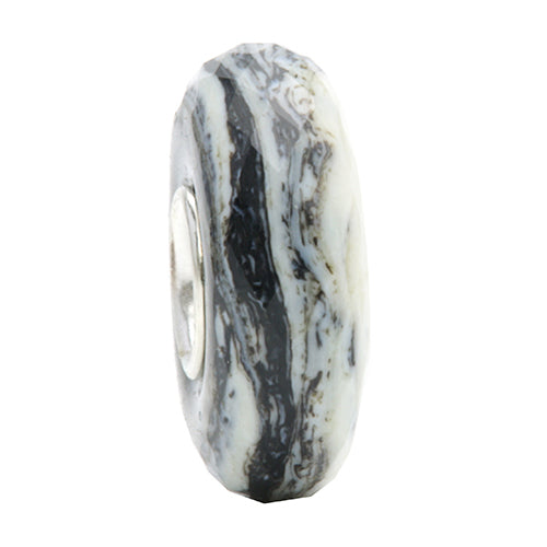 Ogerbeads Marble Slim Elemental Fragments black and white glass Spacer by The Alternative Bead. Your official Ogerbeads Retailer from Germany