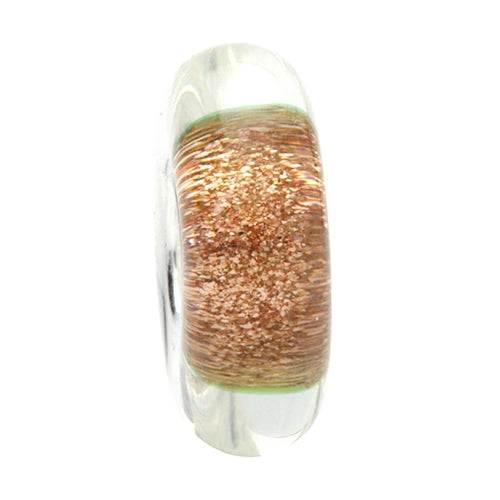 Ogerbeads Helia Sparkle Slim Elemental gold glass Spacer by The Alternative Bead. Your official Ogerbeads Retailer from Germany