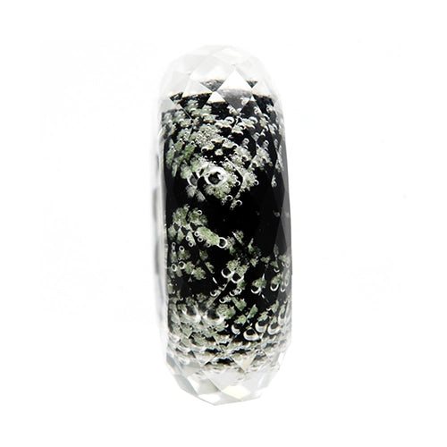 Ogerbeads Black Slim Moonlight Fragments black and glow-in-the-dark glass Spacer by The Alternative Bead. Your official Ogerbeads Retailer from Germany