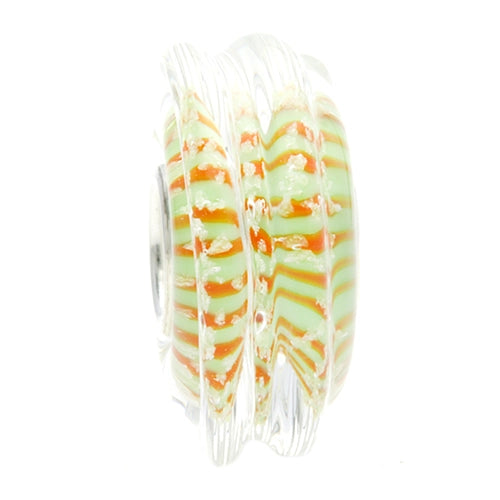 Ogerbeads Poison Pumpkin Moonlight Magic Light green and orange glass Bead by The Alternative Bead. Your official Ogerbeads Retailer from Germany