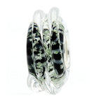 Ogerbeads Zebra Moonlight Magic Light black and white and glow-in-the-dark glass Bead by The Alternative Bead. Your official Ogerbeads Retailer from Germany