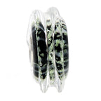 Ogerbeads Zebra Moonlight Magic Light black and white and glow-in-the-dark glass Bead by The Alternative Bead. Your official Ogerbeads Retailer from Germany