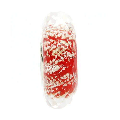 Ogerbeads Scarlet Slim Moonlight Fragments red and glow-in-the-dark glass Spacer by The Alternative Bead. Your official Ogerbeads Retailer from Germany