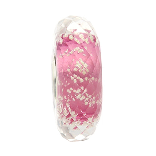 Ogerbeads Dark Rose Slim Moonlight Fragments pink and glow-in-the-dark glass Spacer by The Alternative Bead. Your official Ogerbeads Retailer from Germany