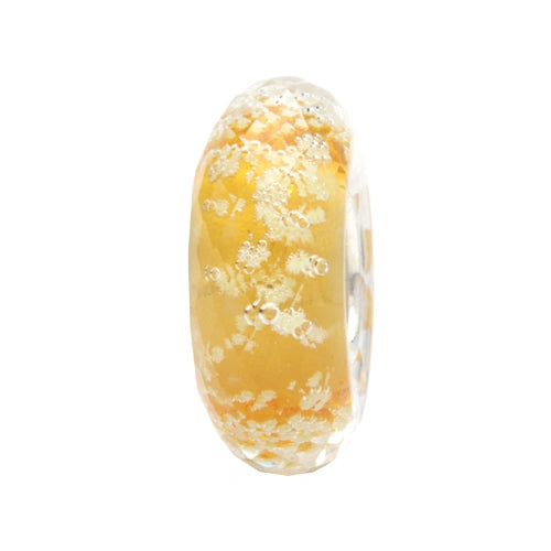 Ogerbeads Amber Sunrise Slim Tiny Moonlight Fragments glow-in-the-dark; yellow glass Spacer by The Alternative Bead. Your official Ogerbeads Retailer from Germany