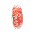 Ogerbeads Lipstick Slim Tiny Moonlight Fragments glow-in-the-dark and red glass Spacer by The Alternative Bead. Your official Ogerbeads Retailer from Germany