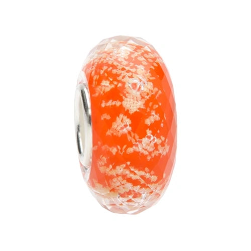 Ogerbeads Tangerine Tiny Moonlight Fragments glow-in-the-dark; orange glass Spacer by The Alternative Bead. Your official Ogerbeads Retailer from Germany