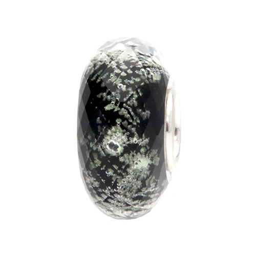 Ogerbeads Black Tiny Moonlight Fragments glow-in-the-dark; black glass Spacer by The Alternative Bead. Your official Ogerbeads Retailer from Germany