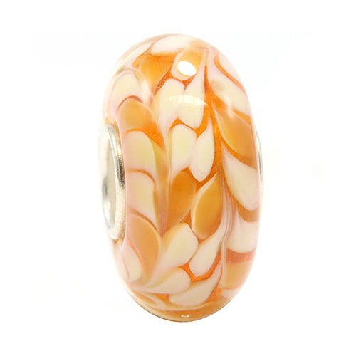 Ogerbeads Amber Leaftwigs orange and beige glass Bead by The Alternative Bead. Your official Ogerbeads Retailer from Germany