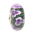 Ogerbeads Purplelicious Pansy Petals green and purple glass Bead by The Alternative Bead. Your official Ogerbeads Retailer from Germany
