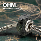 OHM Beads Abstract Aspects black; green natural-stone Bead by The Alternative Bead. Your official OHM Beads Retailer from Germany