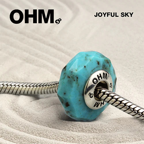 OHM Beads Joyful Sky blue natural-stone Bead by The Alternative Bead. Your official OHM Beads Retailer from Germany