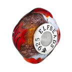 Elfbeads Oak Leaves Sunset Golddust  glass Bead by The Alternative Bead. Your official Elfbeads Retailer from Germany