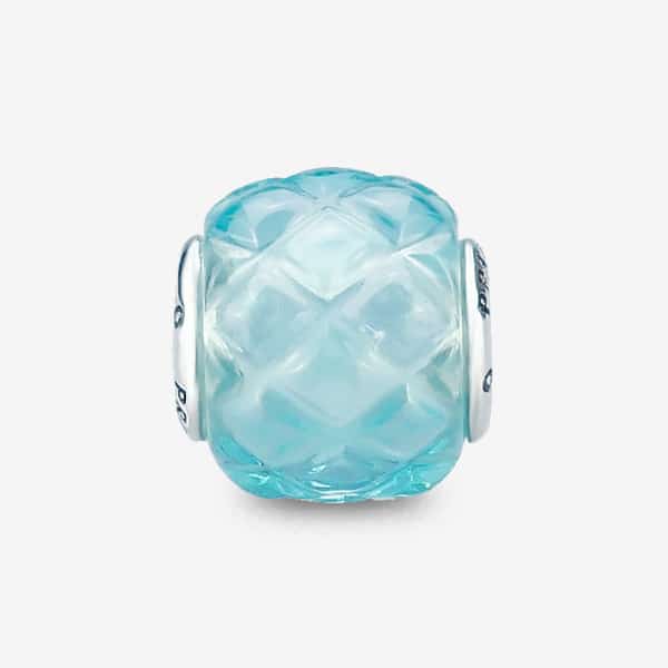 Praan Ocean Blue Studded Pin Pyramid Crystalline Charm blue glass Bead by The Alternative Bead. Your official Praan Retailer from Germany