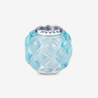 Praan Ocean Blue Studded Pin Pyramid Crystalline Charm blue glass Bead by The Alternative Bead. Your official Praan Retailer from Germany