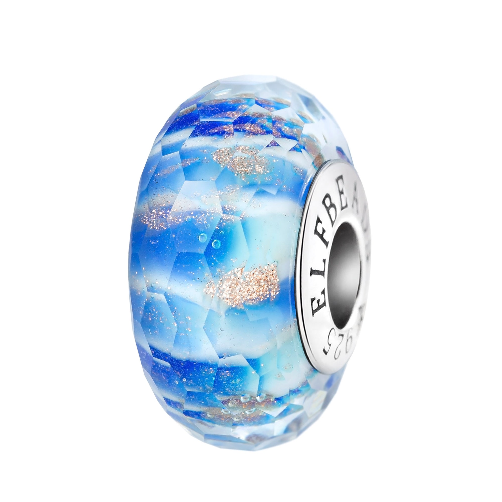 Elfbeads Ocean Mirage Golddust Fractal blue glass Bead by The Alternative Bead. Your official Elfbeads Retailer from Germany