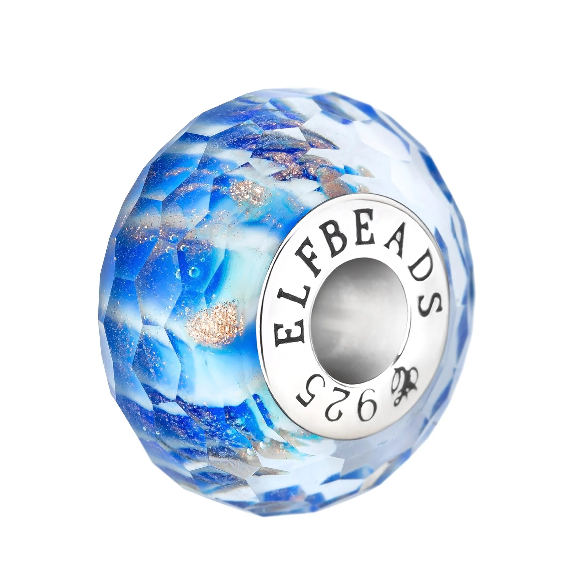 Elfbeads Ocean Mirage Golddust Fractal blue glass Bead by The Alternative Bead. Your official Elfbeads Retailer from Germany