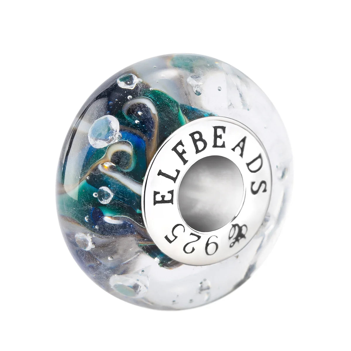 Elfbeads Ocean Storm Monroe blue glass Bead by The Alternative Bead. Your official Elfbeads Retailer from Germany
