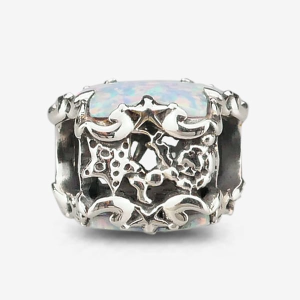 Praan Opalescent Stardust Under the Sea Charm blue sterling-silver Bead by The Alternative Bead. Your official Praan Retailer from Germany