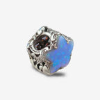 Praan Opalescent Stardust Under the Sea Charm V2 silver and blue natural-stone Bead by The Alternative Bead. Your official Praan Retailer from Germany