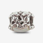 Praan White Opalescent Stardust Under the Sea Charm V2 silver and white natural-stone Bead by The Alternative Bead. Your official Praan Retailer from Germany
