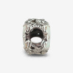 Praan White Opalescent Stardust Under the Sea Charm V2 silver and white natural-stone Bead by The Alternative Bead. Your official Praan Retailer from Germany