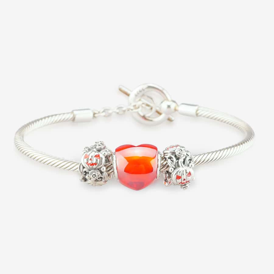 Praan Lava Lamp Heart Charm silver sterling-silver Bead by The Alternative Bead. Your official Praan Retailer from Germany