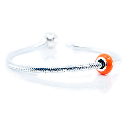 The Alternative Bead: Aurora Charm - Orange Universal Enamel Stopper Sterling Silver Charm Picture 2