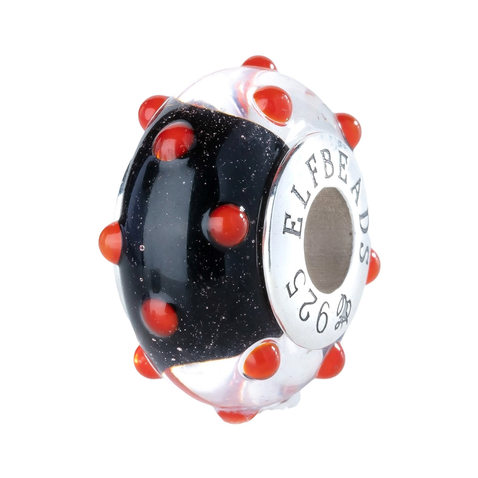 Elfbeads Orange Polka Dot  glass Bead by The Alternative Bead. Your official Elfbeads Retailer from Germany