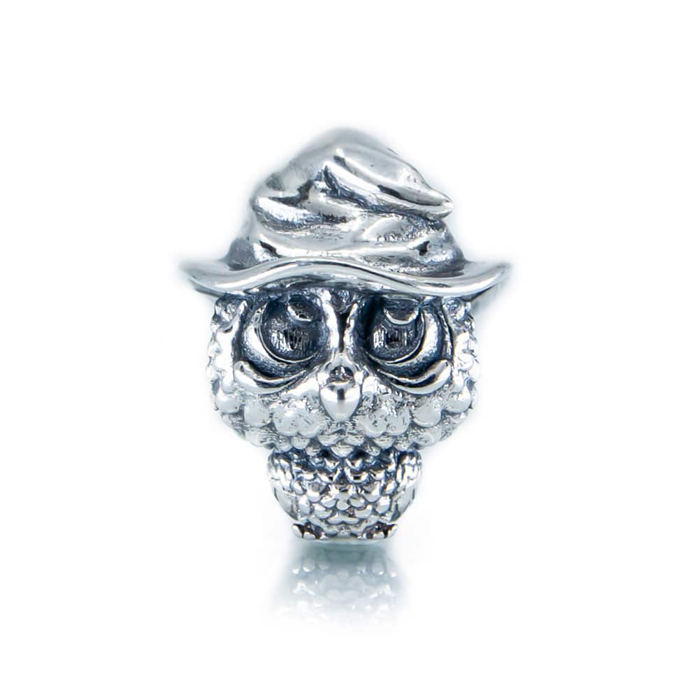 The Alternative Bead: Aurora Charm - Owl The Guardian of Knowledge Charm Sterling Silver Charm Picture 2