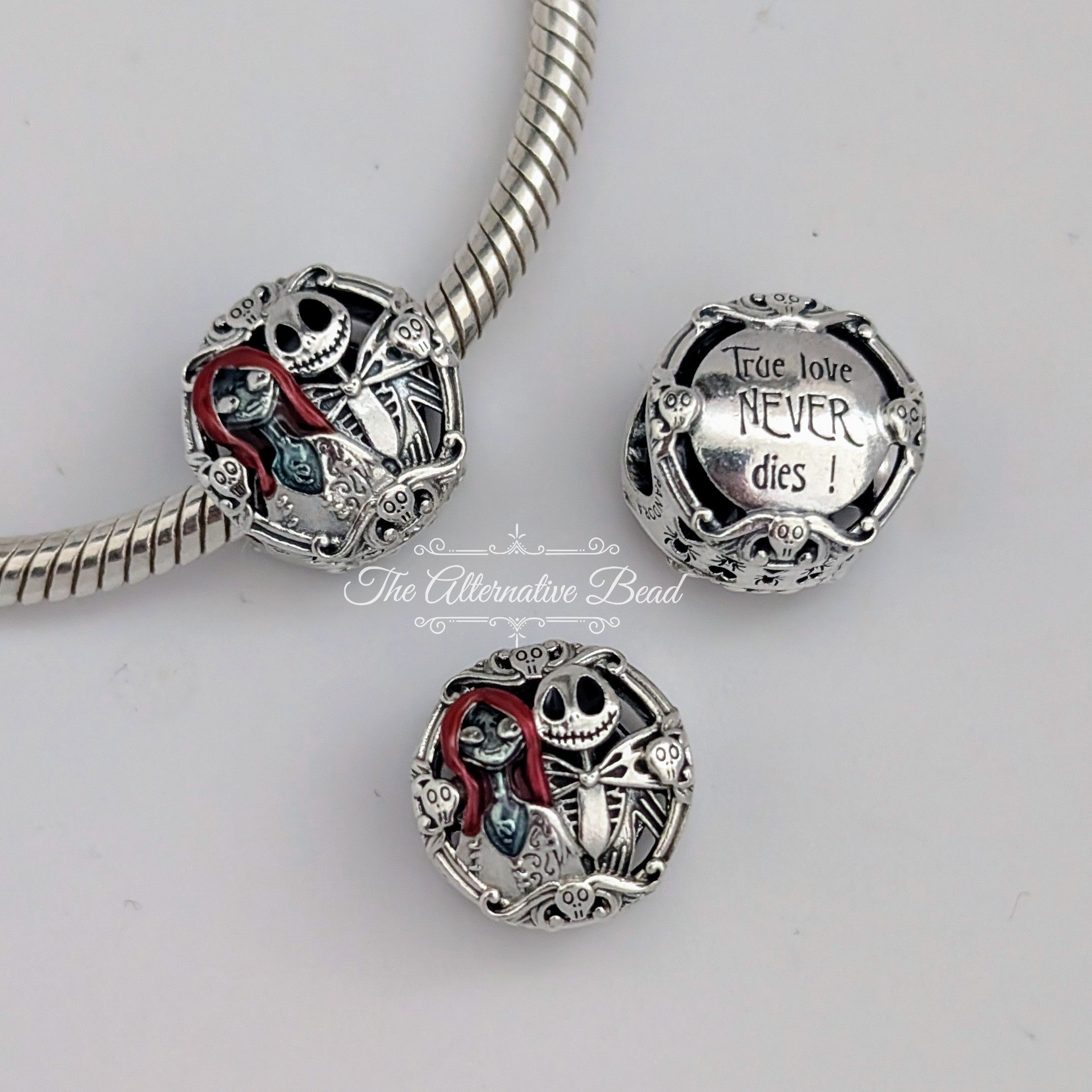 Disney x Pandora The Nightmare Before Christmas Charm (792292C01) silver and red and black sterling-silver and enamel Bead by The Alternative Bead. Your Jewelry Retailer from Germany