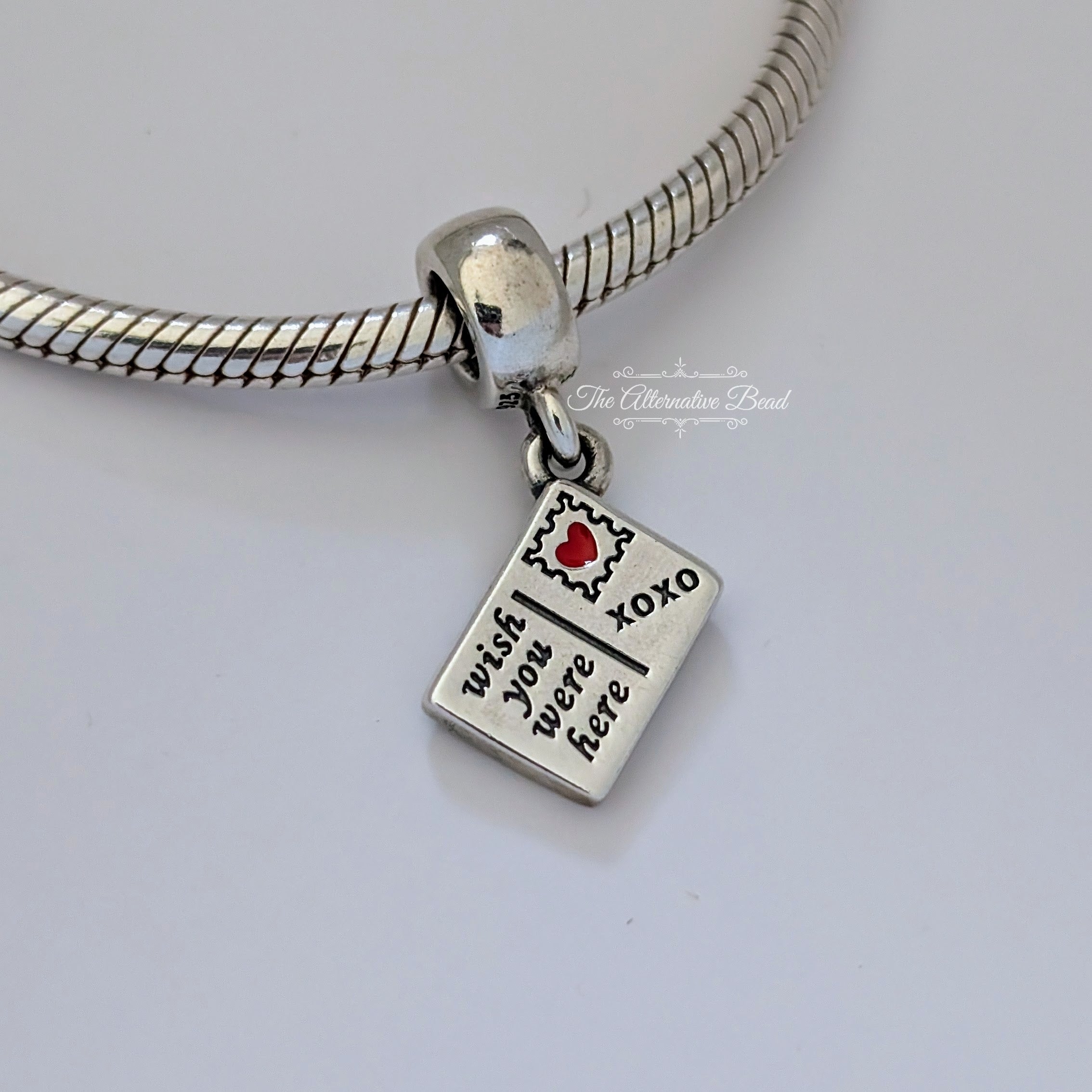 Pandora Paris Postcard Dangle (791711ENMX) white and blue and red and silver sterling-silver Dangle by The Alternative Bead. Your Jewelry Retailer from Germany