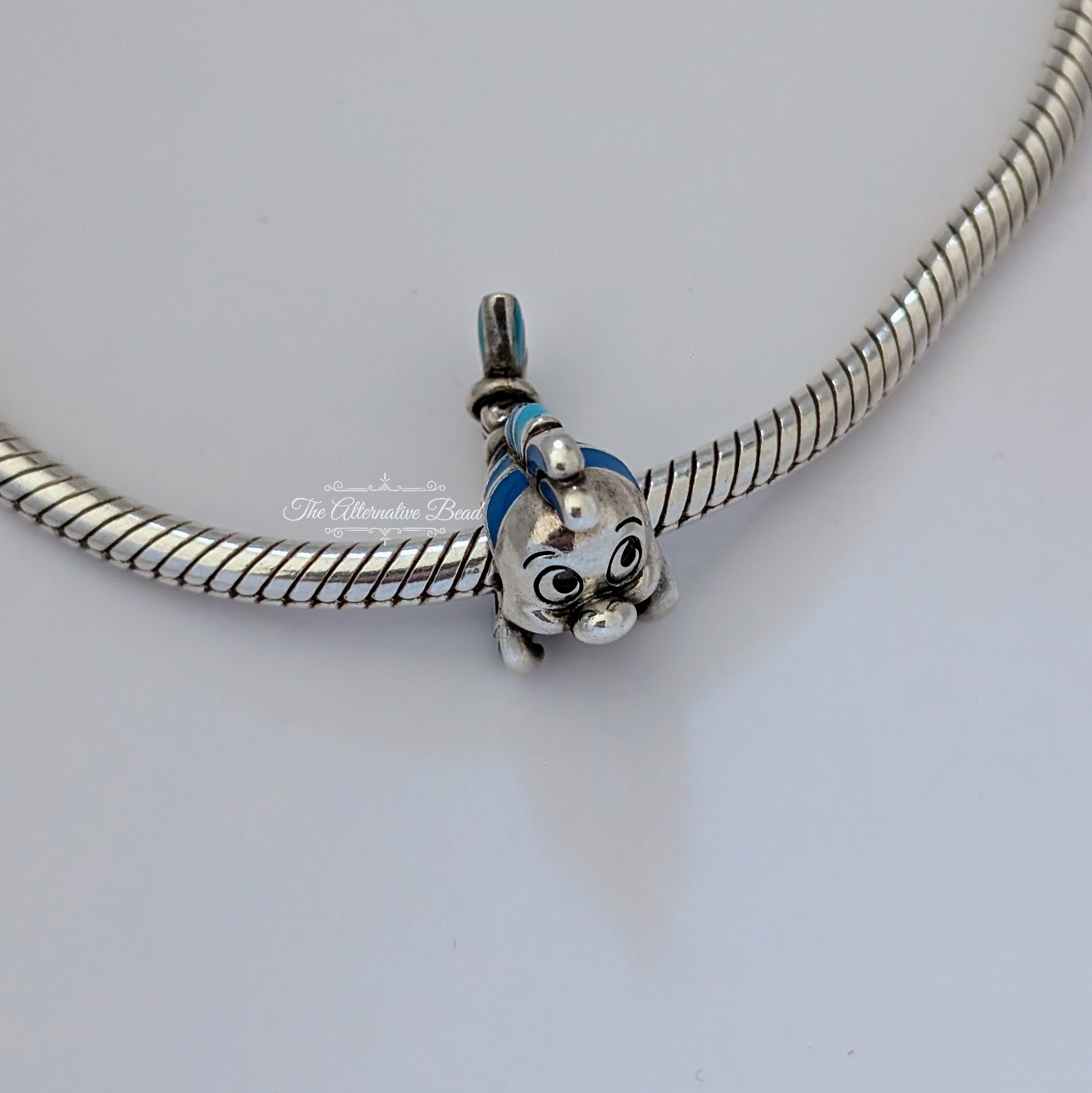 Disney x Pandora Flounder Sterling Silver Charm with Blue Enamel (798230ENMX) silver and blue sterling-silver and enamel Bead by The Alternative Bead. Your Jewelry Retailer from Germany