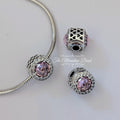 Pandora Appreciacion Essence Collection Charm in Silver with Pink Cubic Zirconia and Clear Cubic Zirconia (796082PCZ) silver and pink sterling-silver and crystal Bead by The Alternative Bead. Your Jewelry Retailer from Germany