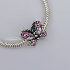 Pandora Dazzling Pink Butterfly Charm (797882NCCMX) silver and pink sterling-silver and crystal Bead by The Alternative Bead. Your Jewelry Retailer from Germany