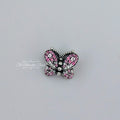 Pandora Dazzling Pink Butterfly Charm (797882NCCMX) silver and pink sterling-silver and crystal Bead by The Alternative Bead. Your Jewelry Retailer from Germany
