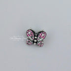 Pandora Dazzling Pink Butterfly Charm (797882NCCMX) silver and pink sterling-silver and crystal Bead by The Alternative Bead. Your Jewelry Retailer from Germany