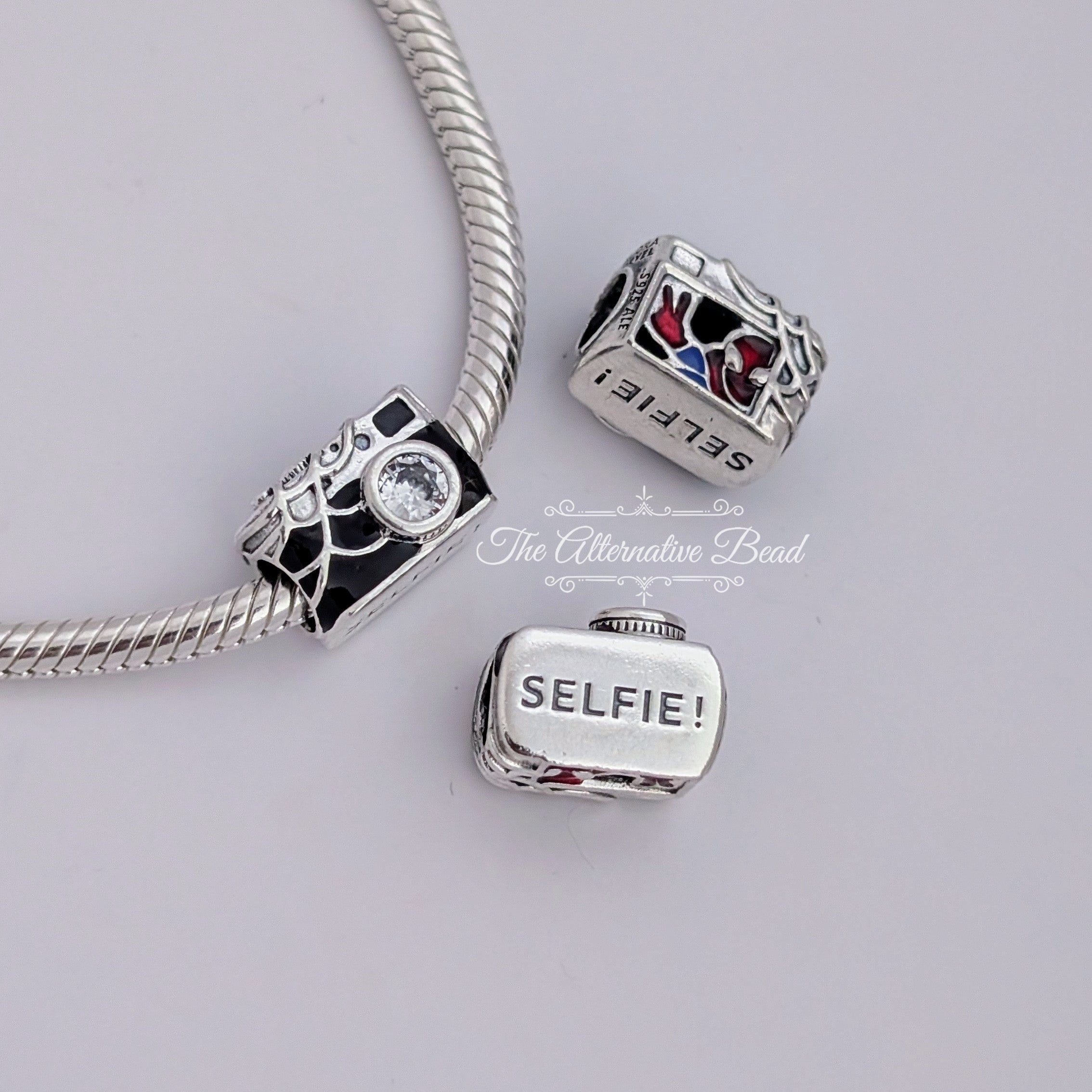 Marvel x Pandora Spider-Man Camera Selfie Charm (792352c01) silver and black sterling-silver Bead by The Alternative Bead. Your Jewelry Retailer from Germany
