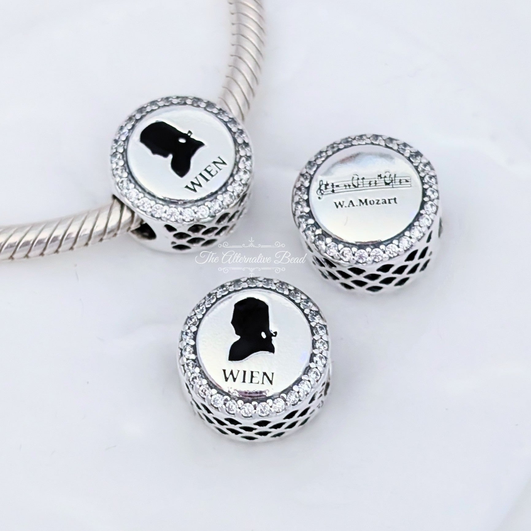 Pandora Mozartsymphonie Vienna (792016CZ_E039) black and silver sterling-silver Bead by The Alternative Bead. Your Jewelry Retailer from Germany