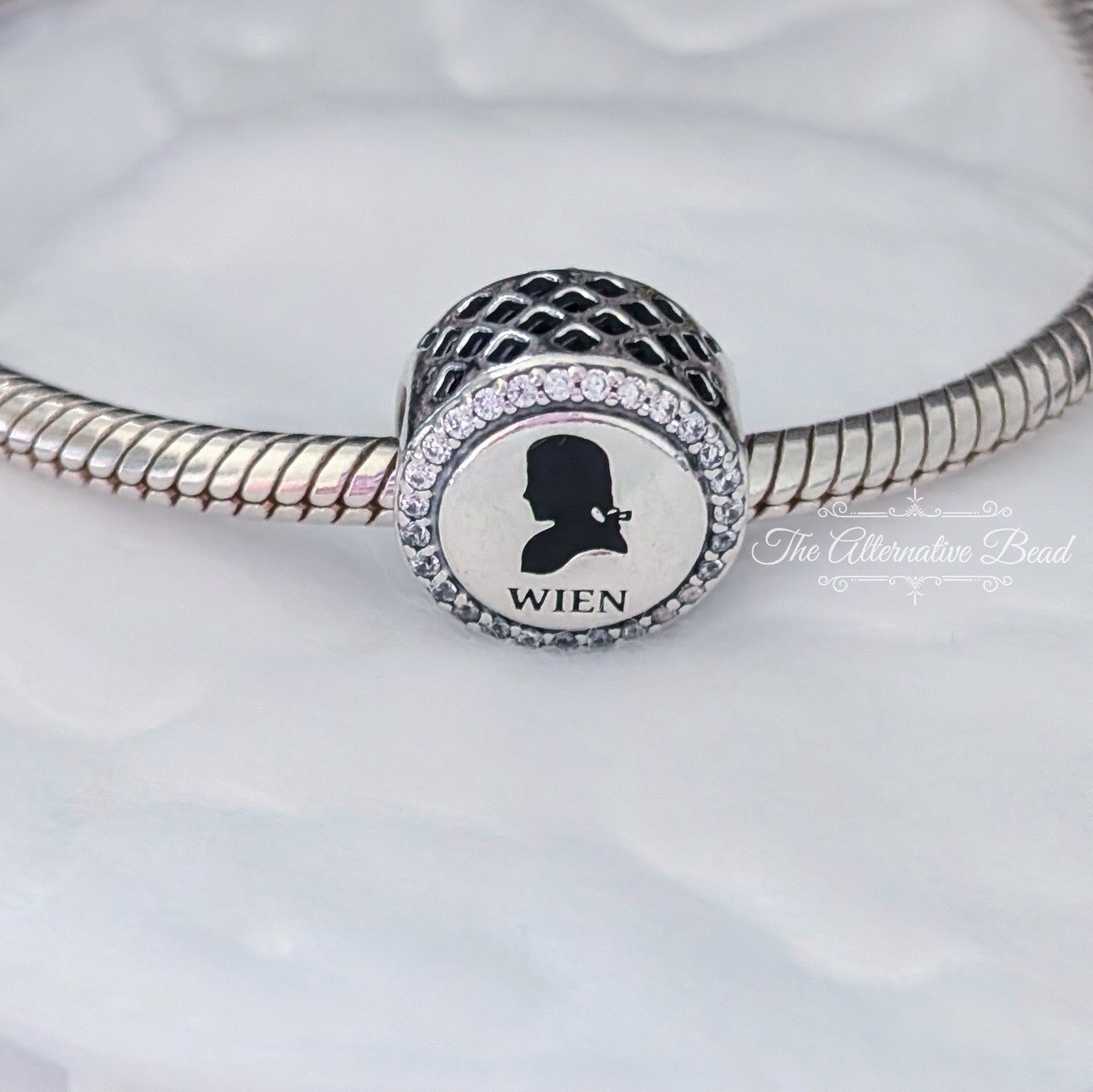Pandora Mozartsymphonie Vienna (792016CZ_E039) black and silver sterling-silver Bead by The Alternative Bead. Your Jewelry Retailer from Germany