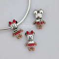 Disney x Pandora Minnie Mouse Robot Charm (789090C01) silver and red and rose-gold sterling-silver and rose-gold and enamel Bead by The Alternative Bead. Your Jewelry Retailer from Germany