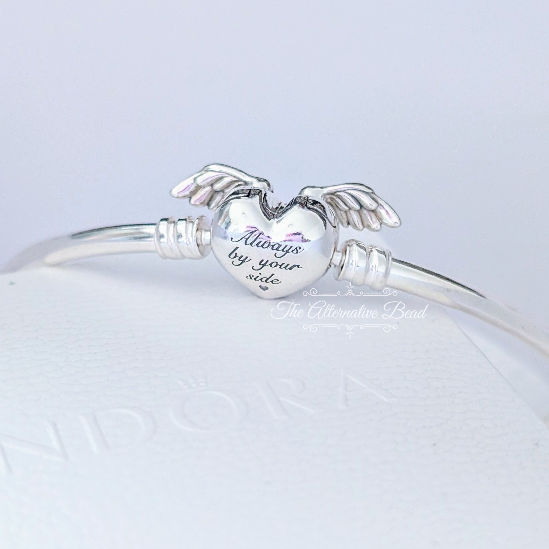 Pandora Moments Winged Heart Bangle (599379C00) silver sterling-silver Bangle by The Alternative Bead. Your Jewelry Retailer from Germany