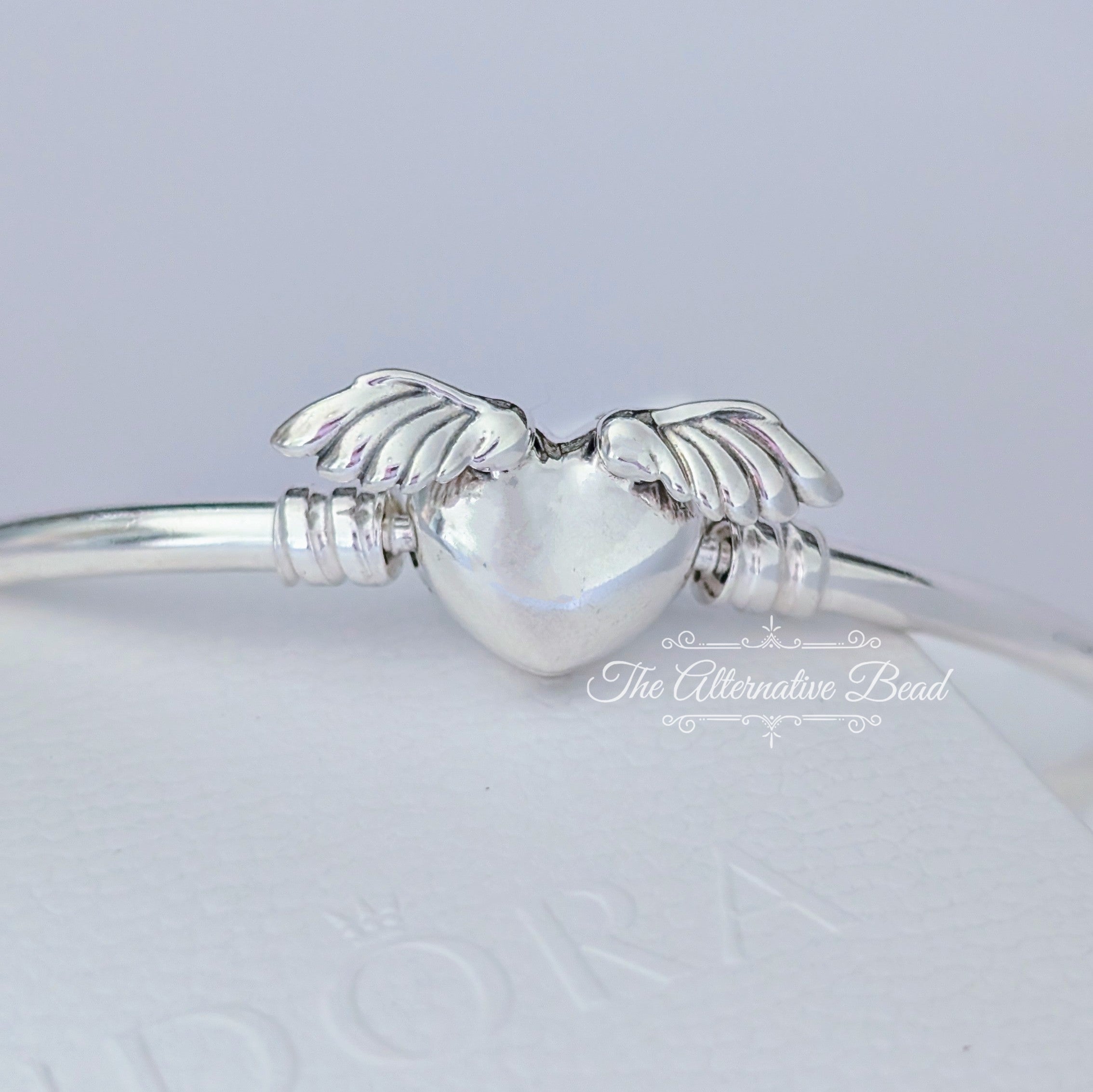 Pandora Moments Winged Heart Bangle (599379C00) silver sterling-silver Bangle by The Alternative Bead. Your Jewelry Retailer from Germany