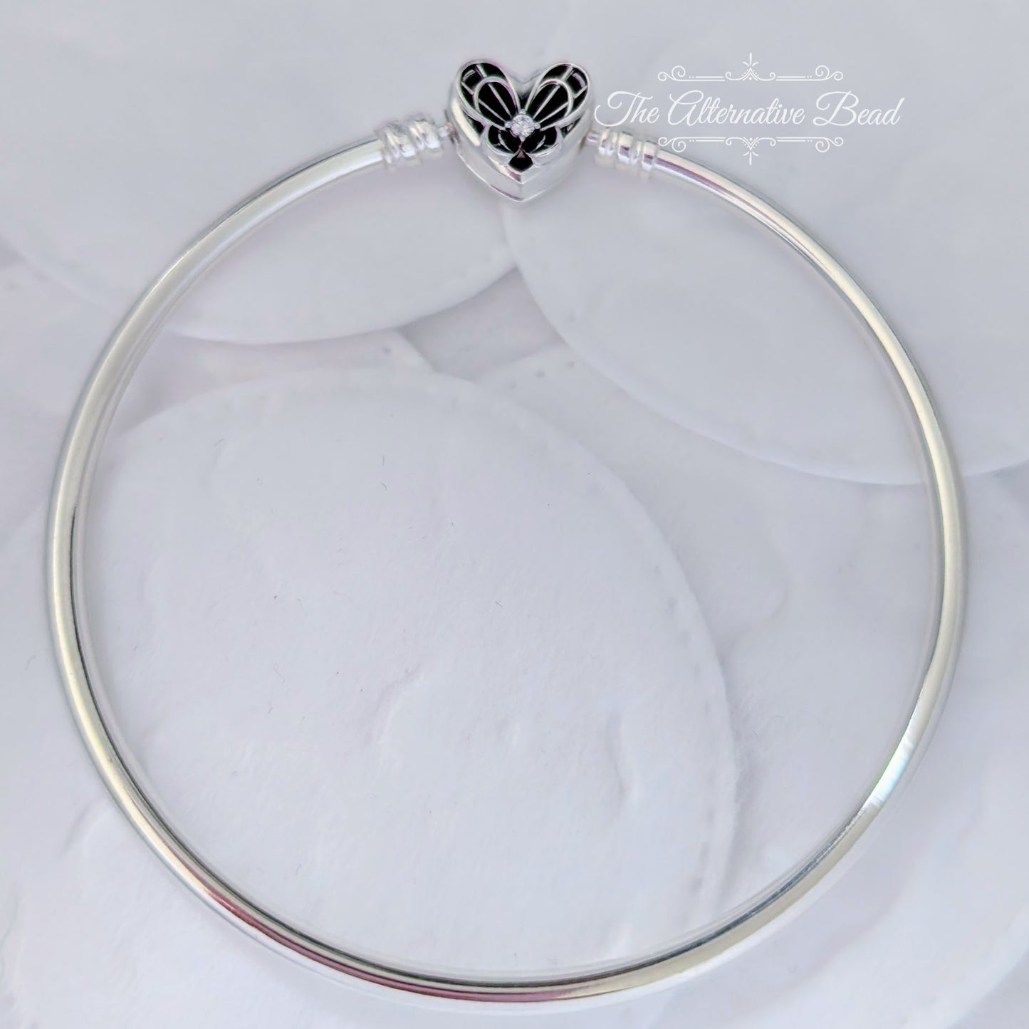 Moments Heart & Butterfly Bangle (Silver)